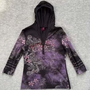 Vintage Gitano Graphic/Floral Hooded Top